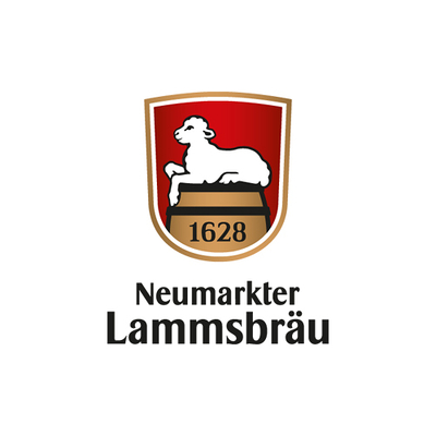 Auf dem Bild ist das Logo der Neumarkter Lammsbräu Brauerei zu sehen.