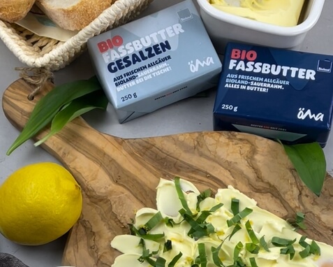 fassbutter fruehlings butter. brett