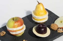 camembert grill obst