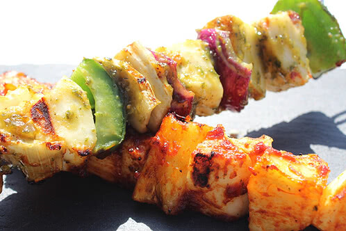 Rezept Halloumi-Grillspieß - kräuter-frisch