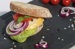scamorza burger vom grill