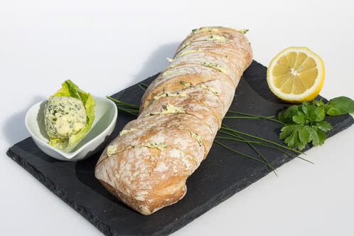 Rezept Kräuterbutter-Baguette für den Grill